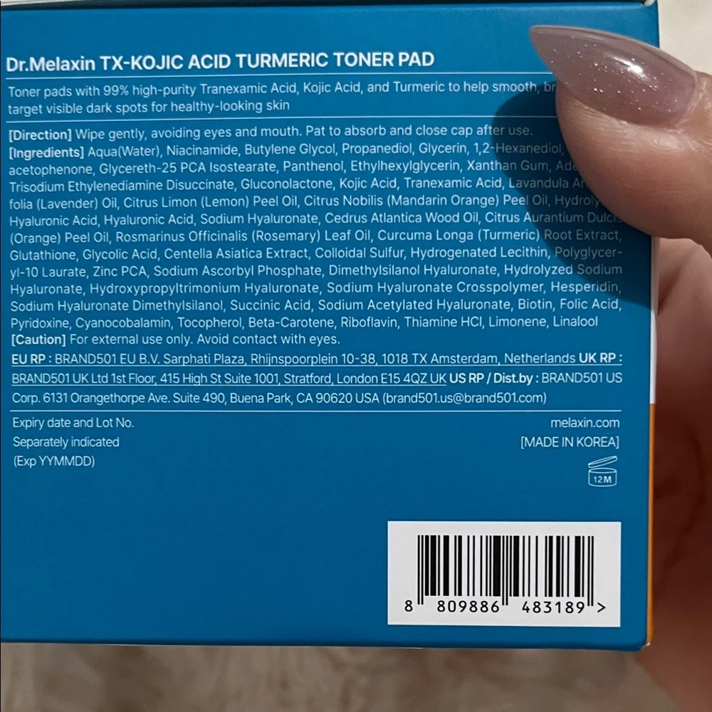 TX-Kojic Acid Turmeric Toner Pad